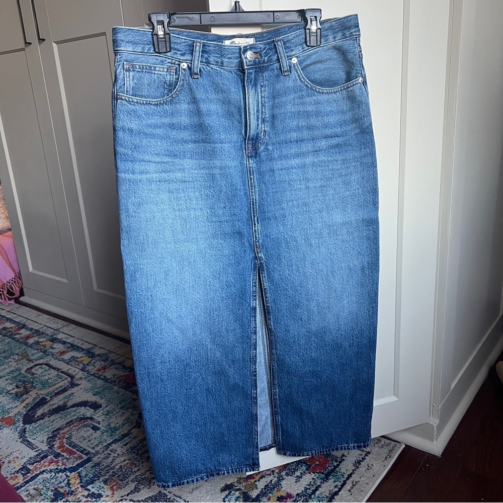 Madewell Denim Mid-Rise Maxi Skirt in Pratt Wash size 29 - Picture 2 of 5